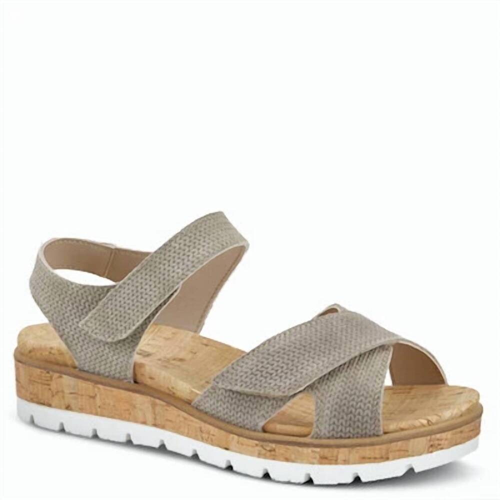 NEW FLEXUS women's yaffe sandal in grey suede
